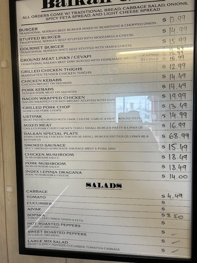 Balkan Grill Menu image 1